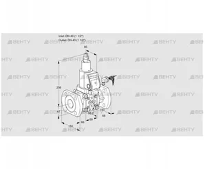 VAS240F/LWSR (88004501) Газовый клапан Kromschroder