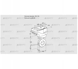 IBAF100/80Z05/20-60W3E (88302179) Дроссельная заслонка Kromschroder