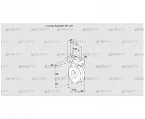 BVA125Z05H (88300826) Дроссельная заслонка Kromschroder