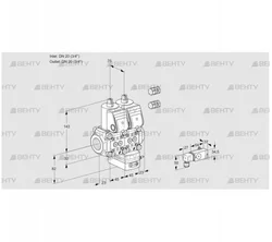 VCV1E20R/20R05NVKWR3/2--2/PPPP (88105475) Клапан с регулятором соотношения Kromschroder