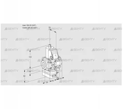 VAH1E20R/20R05HEVQR/PP/PP (88100942) Клапан с регулятором расхода Kromschroder