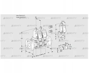 VCS3E50F/50F05NNWSR3/PP3-/PPZS (88103487) Сдвоенный газовый клапан Kromschroder