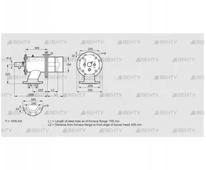 ZIO 200HB-700/635-(21)D (84099951) Газовая горелка Kromschroder