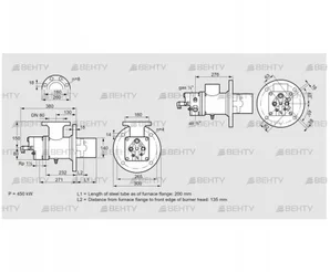 BIO 140HBL-200/135-(44)E (84008020) Газовая горелка Kromschroder