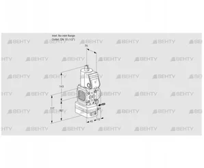 VAG1T-/15N/NQBK (88033819) Газовый клапан с регулятором соотношения Kromschroder