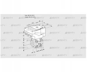 IFC1T20/20N05-08MMMM/20-60Q3TR10-I (88303078) Регулирующий клапан с сервоприводом Kromschroder