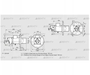 BIO 100KBL-150/135-(52)E (84012022) Газовая горелка Kromschroder