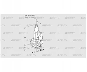 VAS1T20N/LQ (88001858) Газовый клапан Kromschroder