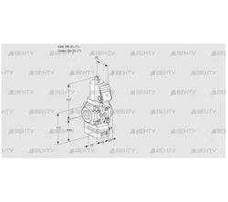 VAV1T25N/NQSRAK (88031787) Газовый клапан с регулятором соотношения Kromschroder