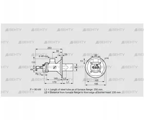 BIOA 65RB-250/235-(37)D (84022531) Газовая горелка Kromschroder