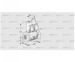 VCS6T65A05NLQSRE/PPVP/PPPP (88204027) Сдвоенный газовый клапан Kromschroder