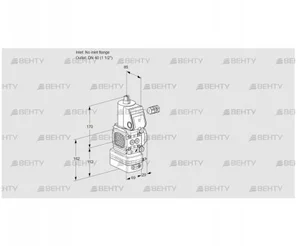 VAD2-/40R/NW-25A (88001004) Газовый клапан с регулятором давления Kromschroder