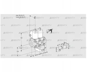 VCG3E50R/50R05NGKQL/MMPP/2--2 (88103771) Клапан с регулятором соотношения Kromschroder