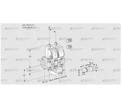 VCG1E25R/25R05NGEQR3/2-PP/PPPP (88106734) Клапан с регулятором соотношения Kromschroder