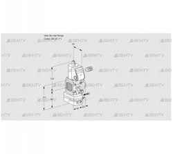 VAG1-/25R/NPAE (88026407) Газовый клапан с регулятором соотношения Kromschroder