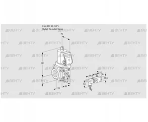 VAS1T20/-N/NQSR (88019066) Газовый клапан Kromschroder