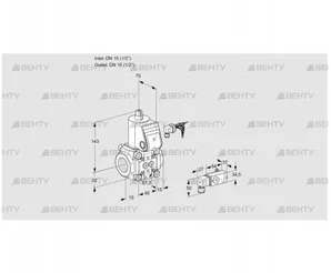 VAS115R/NW (88001724) Газовый клапан Kromschroder