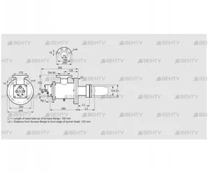 BICW 100HB-100/135-(37E)GH (84199288) Газовая горелка Kromschroder