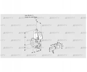 VAS2T25/-N/NQ (88028451) Газовый клапан Kromschroder