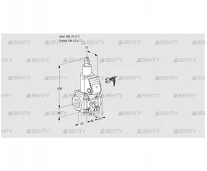 VAS125R/LW (88001598) Газовый клапан Kromschroder