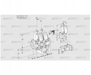 VCH2E40R/50R05NHEVWR/3-PP/4-BS (88106025) Клапан с регулятором расхода Kromschroder