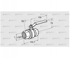 AKT 40TN88 (03152312) Запорный кран Kromschroder