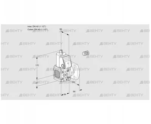 VAS2E40F/40F05FNWR/PP/PP (88102444) Газовый клапан Kromschroder