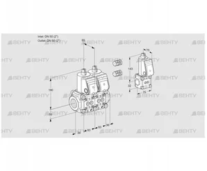 VCS3E50R/50R05NNWR3/PPPP/PPZS (88106663) Сдвоенный газовый клапан Kromschroder