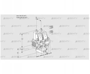 VCH1E20R/20R05FNHEVWR3/PPPP/PPPP (88101897) Клапан с регулятором расхода Kromschroder