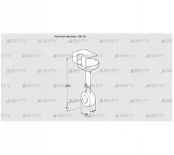 BVHR80Z01A (88302699) Дроссельная заслонка Kromschroder