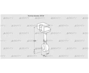 BVHR80Z01A (88302699) Дроссельная заслонка Kromschroder