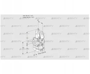 VAD2T40N/NQ-50A (88008482) Газовый клапан с регулятором давления Kromschroder