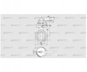 DKR 32Z03H350D (72701040) Дроссельная заслонка Kromschroder