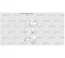 BVHR100W01A (88302704) Дроссельная заслонка Kromschroder