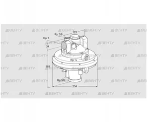 GIKH 25R02-5L (03155193) Регулятор соотношения расходов газ/воздух Kromschroder