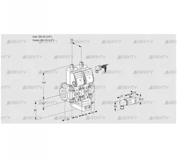 VCG1E20R/15R05NGEWR/2-PP/PPPP (88102929) Клапан с регулятором соотношения Kromschroder