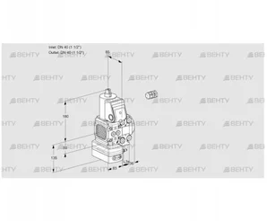 VAD3E40R/40R05FD-25VWR/PP/PP (88106042) Газовый клапан с регулятором давления Kromschroder