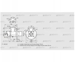 BIO 140RD-50/35-(27)E (84008118) Газовая горелка Kromschroder