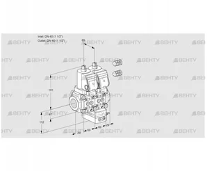 VCV2E40R/40R05NVKQSR3/PPPP/PPPP (88100476) Клапан с регулятором соотношения Kromschroder