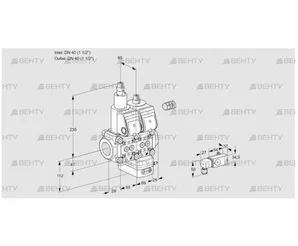 VCH2E40R/40R05LHEWR/3--3/4-PP (88103542) Клапан с регулятором расхода Kromschroder