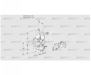 VAG240R/NWAE (88027659) Газовый клапан с регулятором соотношения Kromschroder