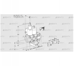 VCH2E40R/40R05LHEVKL/PPPP/-2PP (88104155) Клапан с регулятором расхода Kromschroder