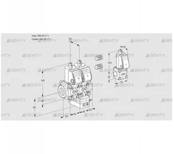 VCG1E25R/25R05NGEWR3/PPPP/PPZS (88105160) Клапан с регулятором соотношения Kromschroder