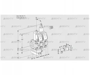 VCD1E25R/25R05D-25LQR/2-PP/PPPP (88100288) Регулятор давления Kromschroder