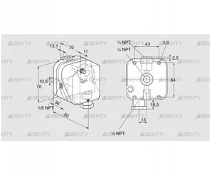 DG 150HT-21N (84447930) Датчик-реле давления газа Kromschroder