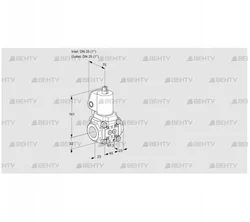 VAS1T25N/NQGL (88008497) Газовый клапан Kromschroder