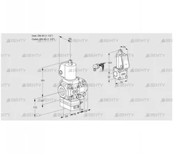 VAG2E40R/40R05GEVWSL/ZS/PP (88106955) Газовый клапан с регулятором соотношения Kromschroder