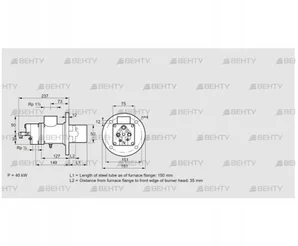 BIO 50HB-150/35-(37)DB (84199126) Газовая горелка Kromschroder