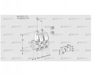 VCS3E40R/40R05NNWR3/3-PP/PPPP (88104631) Сдвоенный газовый клапан Kromschroder