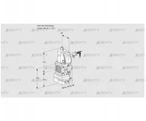 VAD2-/40R/NK-100A (88018697) Газовый клапан с регулятором давления Kromschroder